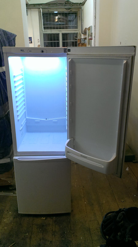 Výroba bateriového osvětlení lednice pro DISK (Opilí); 2015